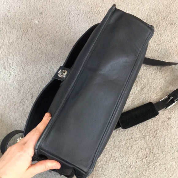 💕 Coach vintage black leather laptop work bag 💕 - Picture 3 of 8